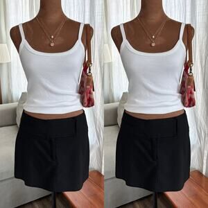 90s Vintage Charlotte Russe Black Mini Skirt Office Siren Goth Glam Whimsigoth L